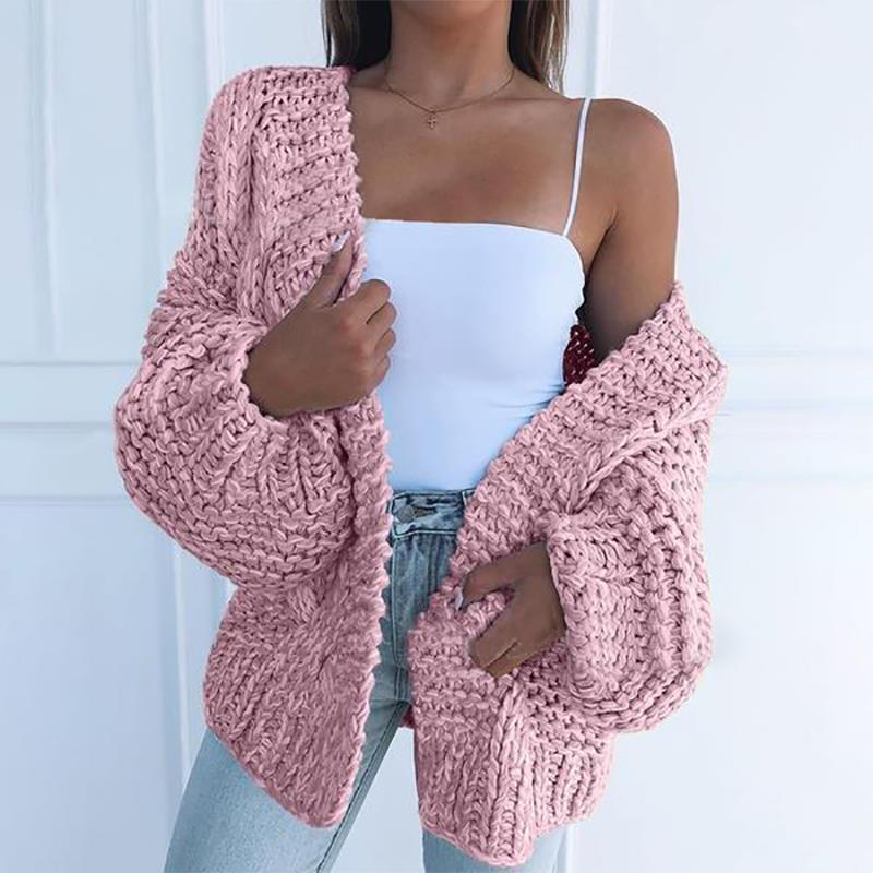 Casual Cardigan Warm Mohair Sweater Cardigan-ABOXUN
