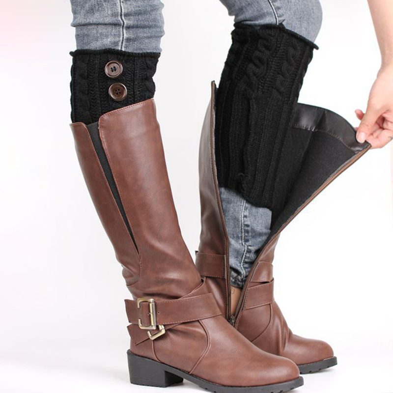 Casual Solid Color Knitted Socks-ABOXUN