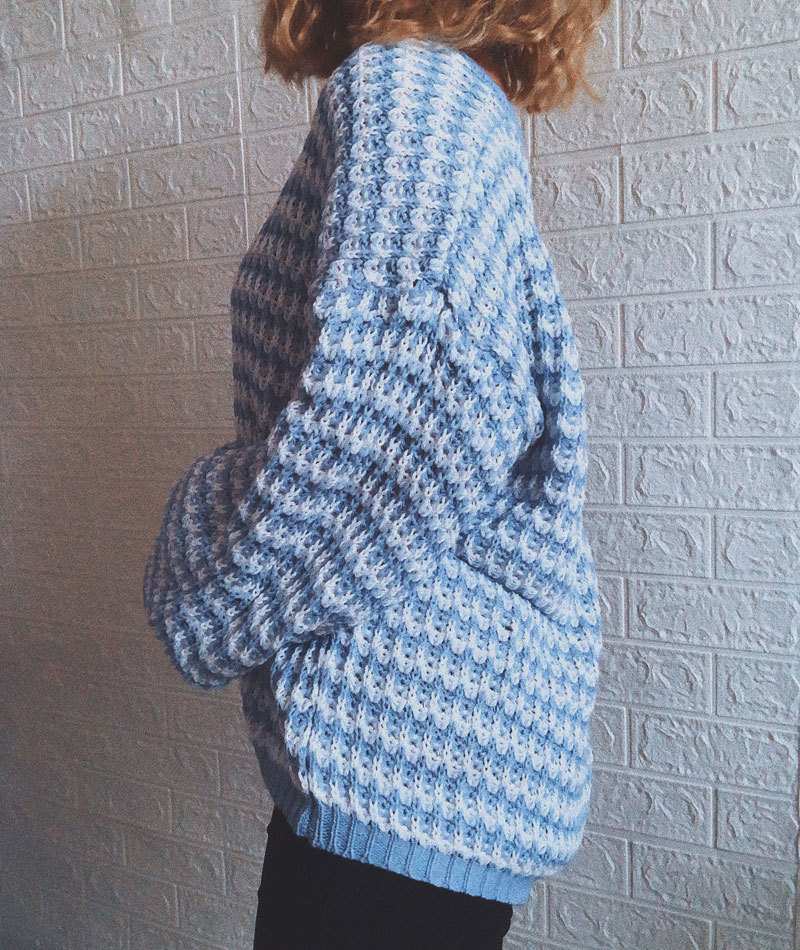 Long Sleeve Knitted Sweater-ABOXUN