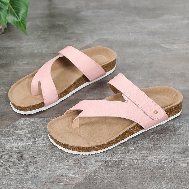 2022 summer new women's flat slippers-ABOXUN