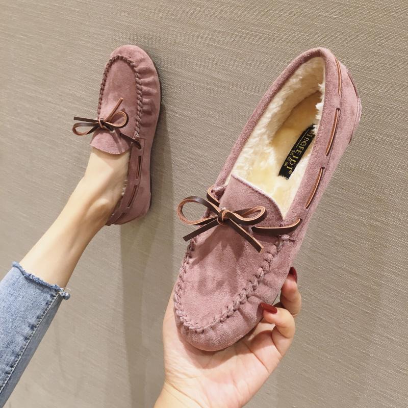 Women's Round Toe Cotton Colorblock Flats-ABOXUN