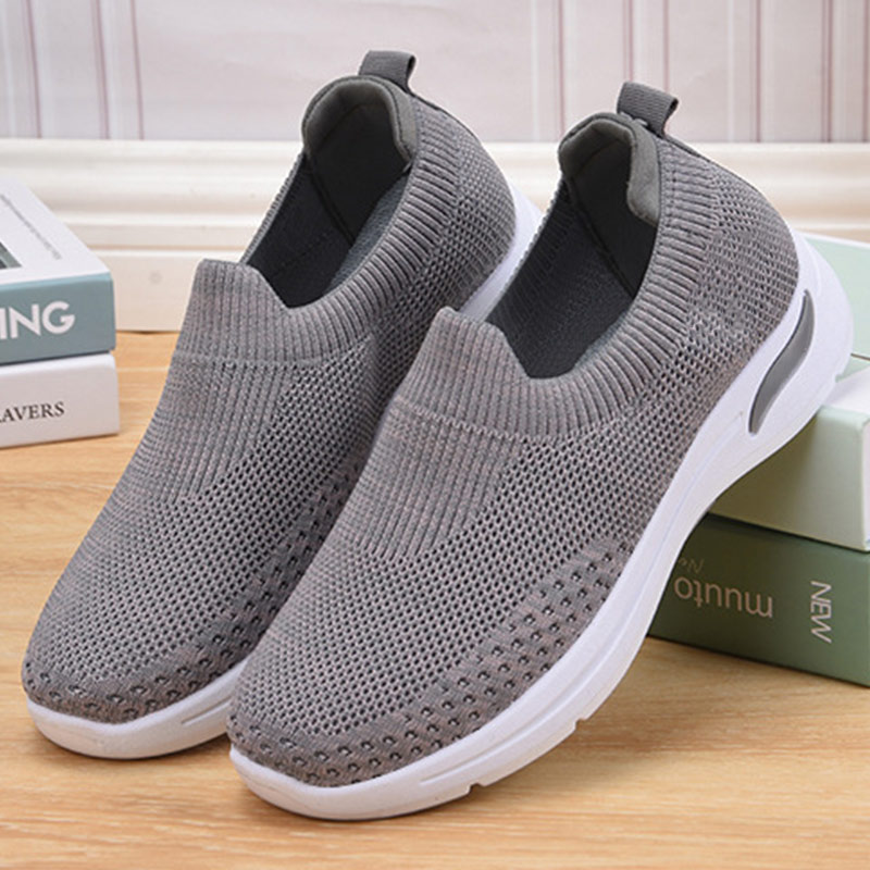 Summer Breathable Mesh Slip-On Flat Sneakers-ABOXUN
