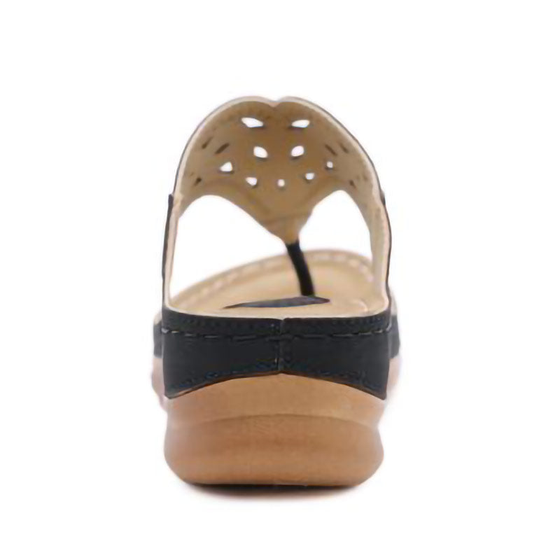 Women's Comfortable Flip Flops Wedge Heel Daily Slippers-ABOXUN