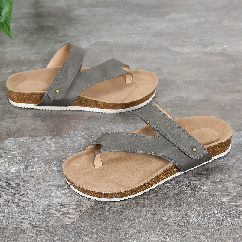 2022 summer new women's flat slippers-ABOXUN