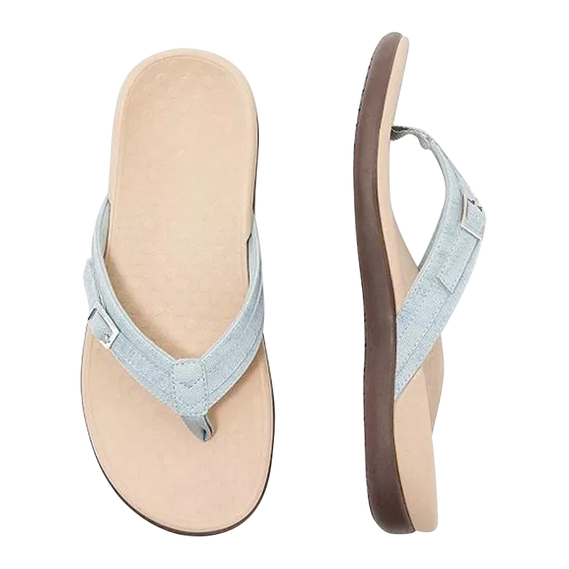 THONG SLIPPERS WITH BUCKLE DETAIL-ABOXUN