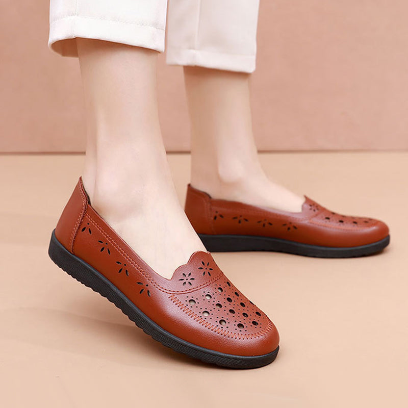 Fashionable breathable soft bottom non-slip hollow women's shoes-ABOXUN