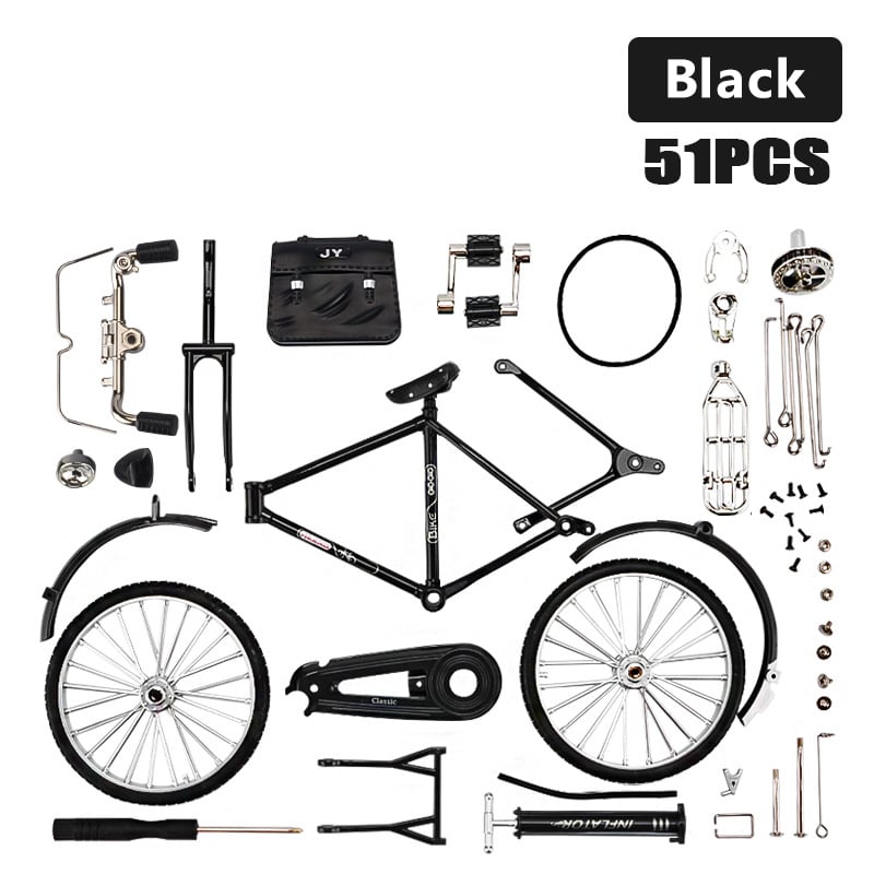 51 PCS DIY Retro Bicycle Model Ornament For Kids-ABOXUN
