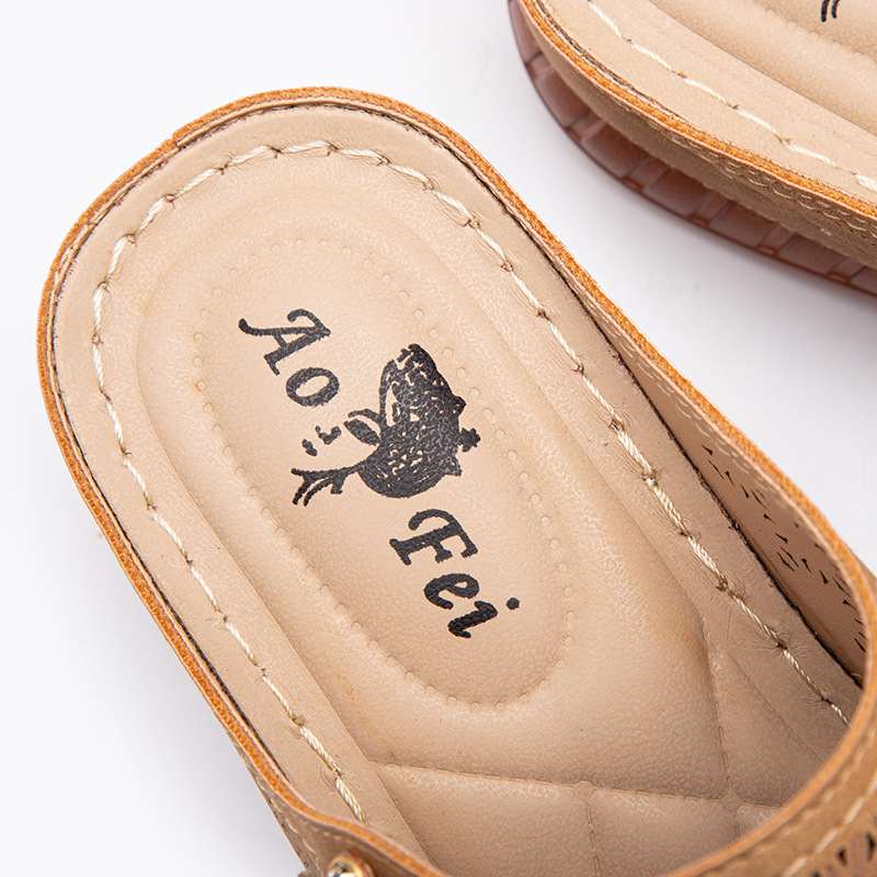 Embroidered Wedge Sandals for Women-ABOXUN