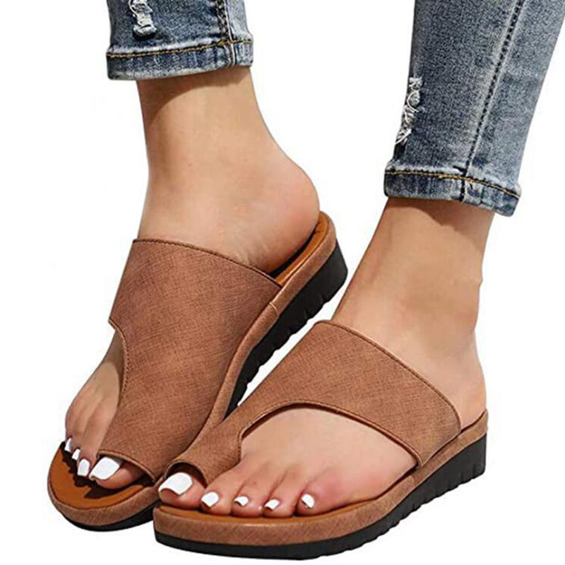 women's solid color toe sandals-ABOXUN