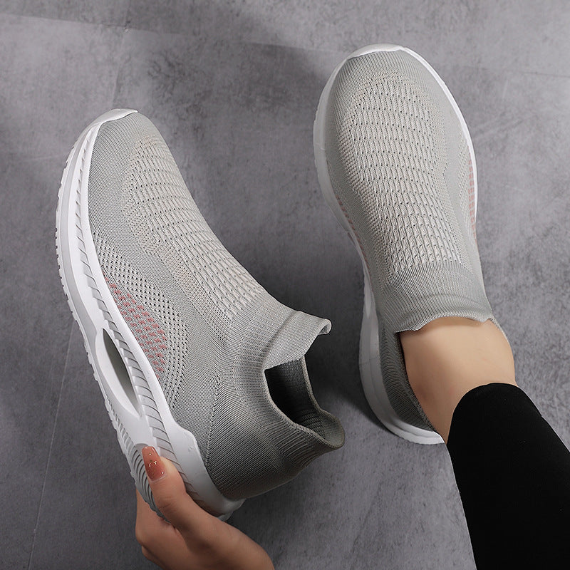 Women's Flyknit Breathable Non-Slip Casual Sneakers-ABOXUN