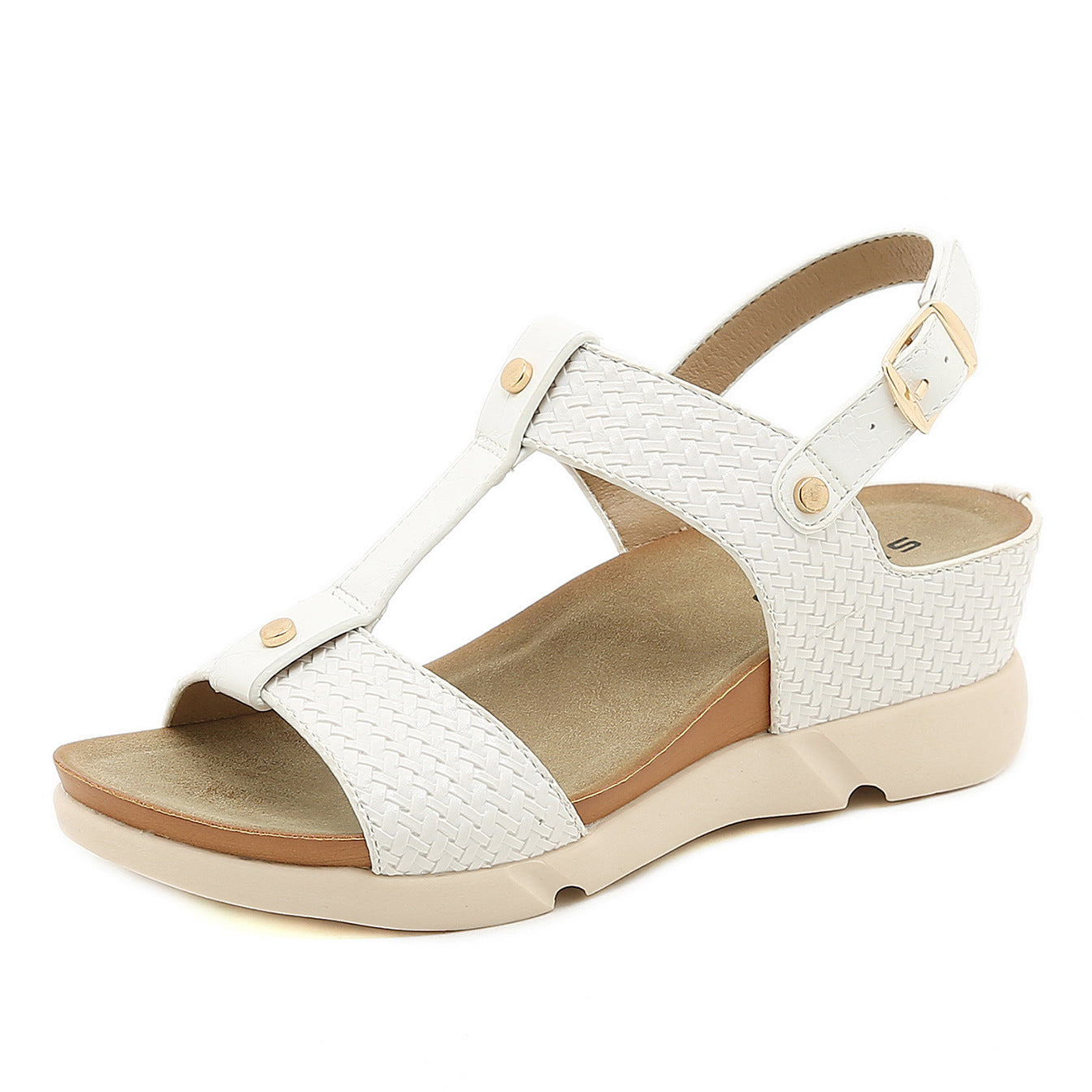 open woven women's sandals-ABOXUN