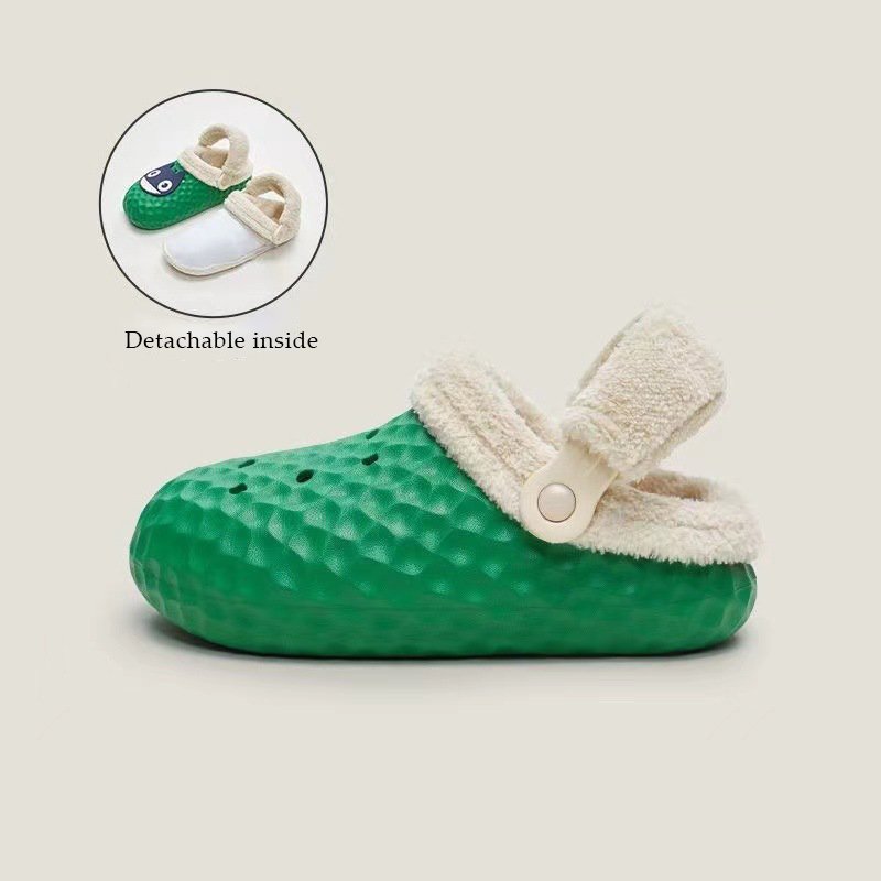 Removable Outer Wear Non-slip Waterproof Cotton Slippers-ABOXUN