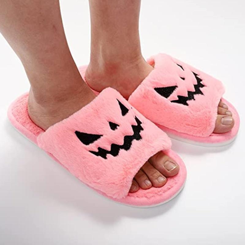 Christmas winter warm cotton home plush slippers-ABOXUN