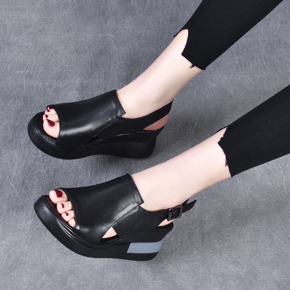 2022 summer new wedge fashion sandals-ABOXUN