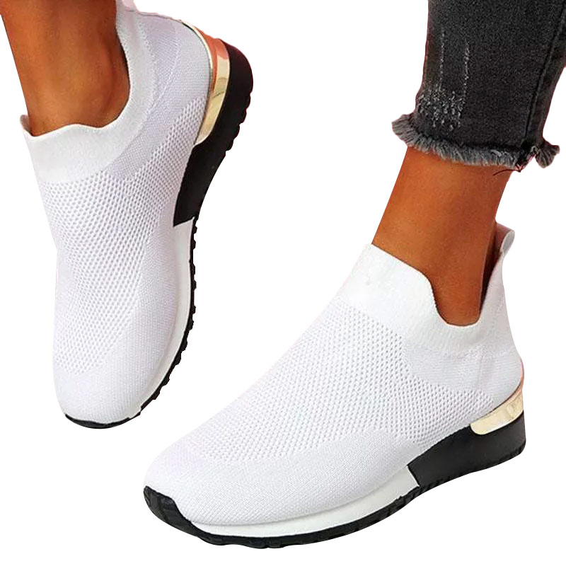 Elastic Slip-on Flat Shoes-ABOXUN