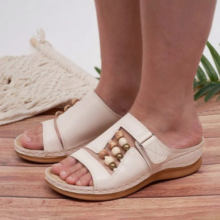 Ladies Summer Beaded Sandals-ABOXUN