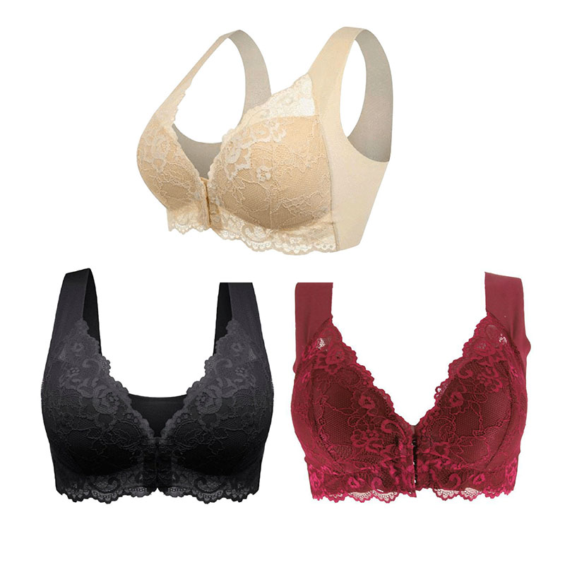 🔥HOT SALE🔥BRA FOR OLDER WOMEN FRONT CLOSURE 5D SHAPING PUSH UP SEAMLESS NO TRACE BEAUTY BACK SPORTS COMFY BRA