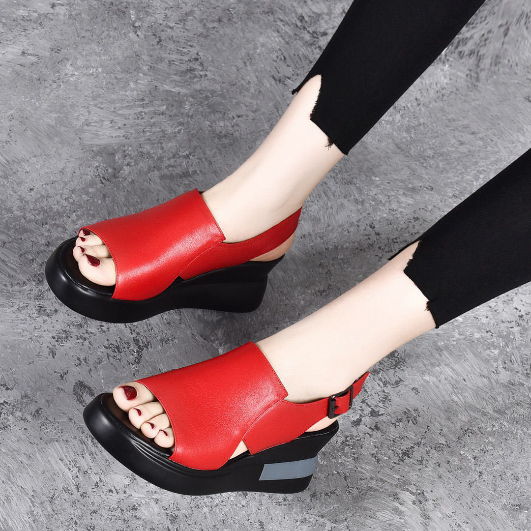2022 summer new wedge fashion sandals-ABOXUN
