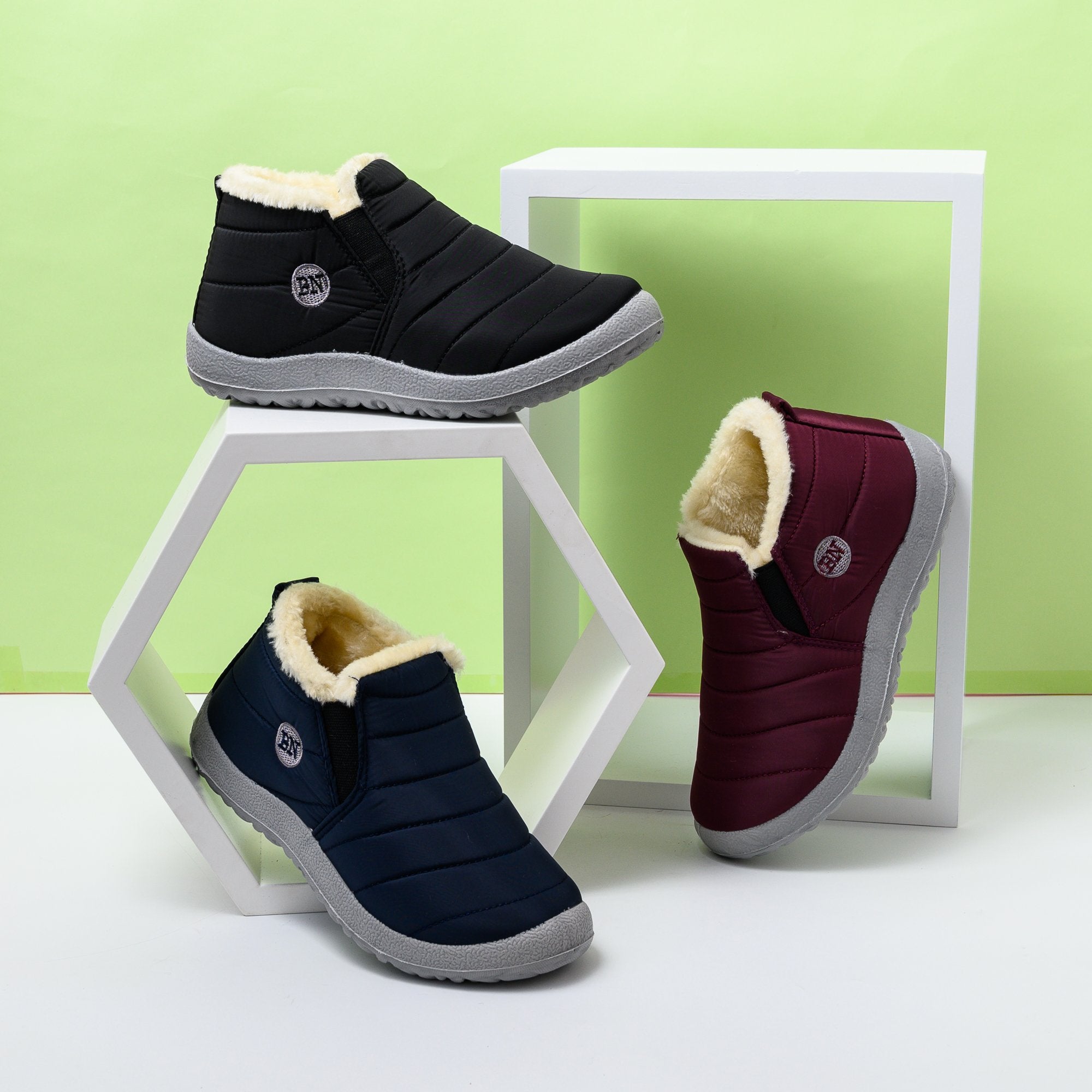 Autumn and winter non-slip warm soft bottom cotton shoes and cotton boots—Unisex-ABOXUN