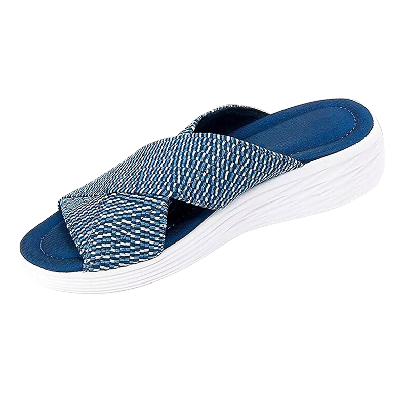 Women Stretch Cross Slide Sandals-ABOXUN