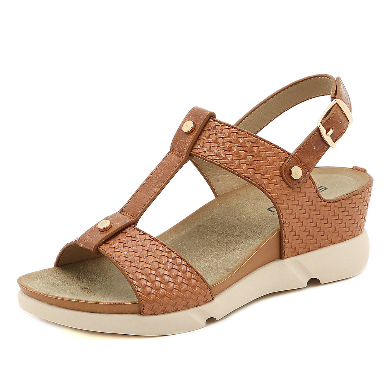 open woven women's sandals-ABOXUN