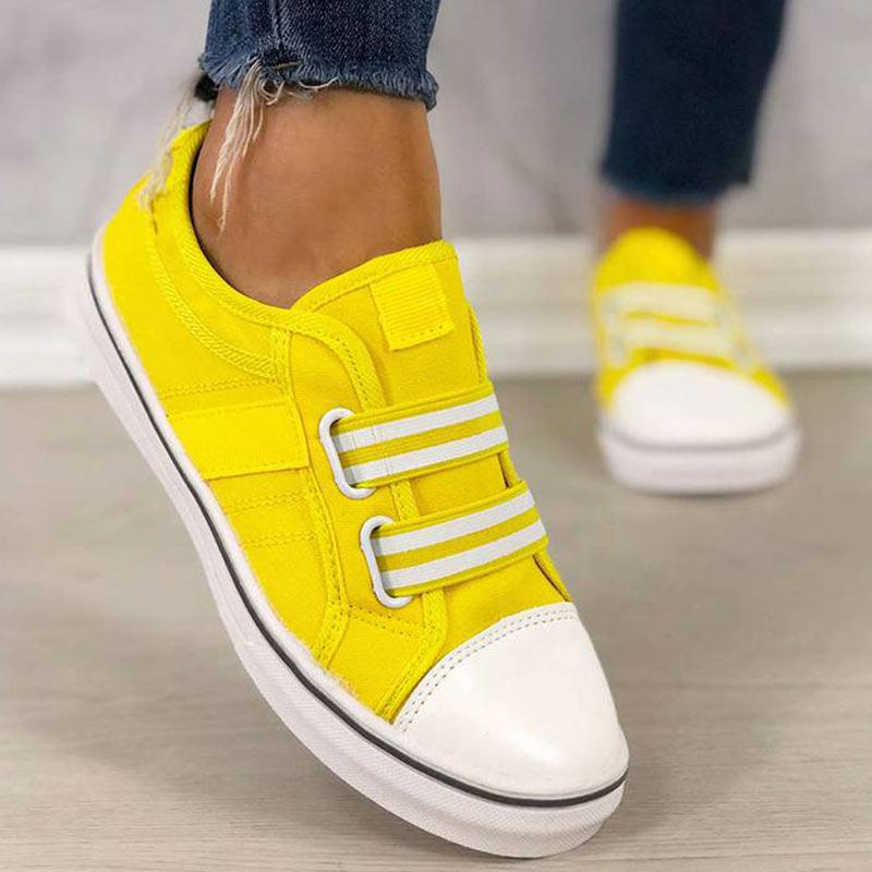 Women's Canvas Casual Flat Heel Sneakers-ABOXUN