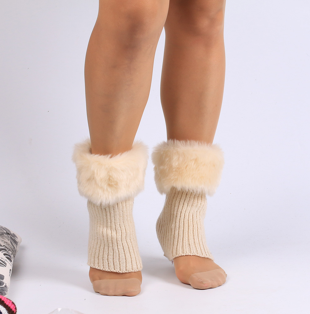 Casual Solid Color Furry Socks-ABOXUN