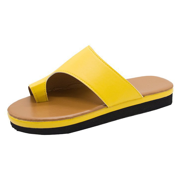 women's solid color toe sandals-ABOXUN