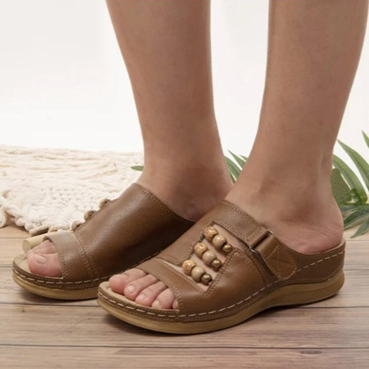 Ladies Summer Beaded Sandals-ABOXUN