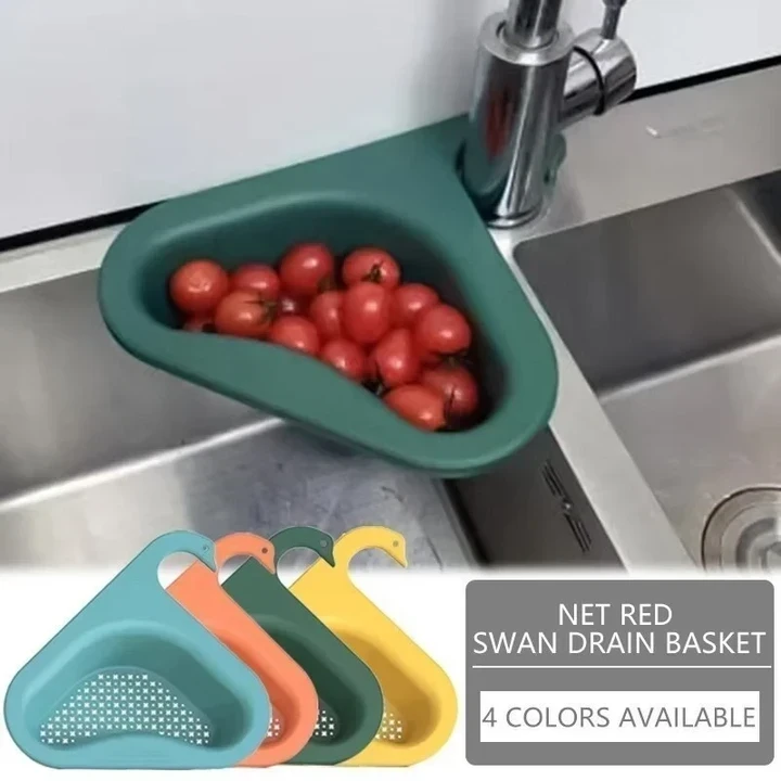 🔥 Kitchen Sink Drain Basket Swan Drain Rack🔥-ABOXUN