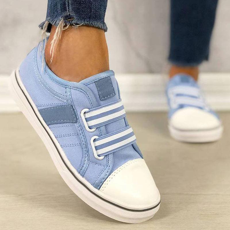 Women's Canvas Casual Flat Heel Sneakers-ABOXUN