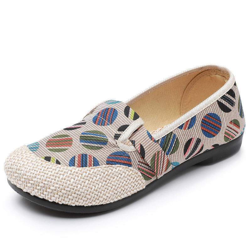 Women's Breathable Linen Flat Fisherman's Shoes-ABOXUN