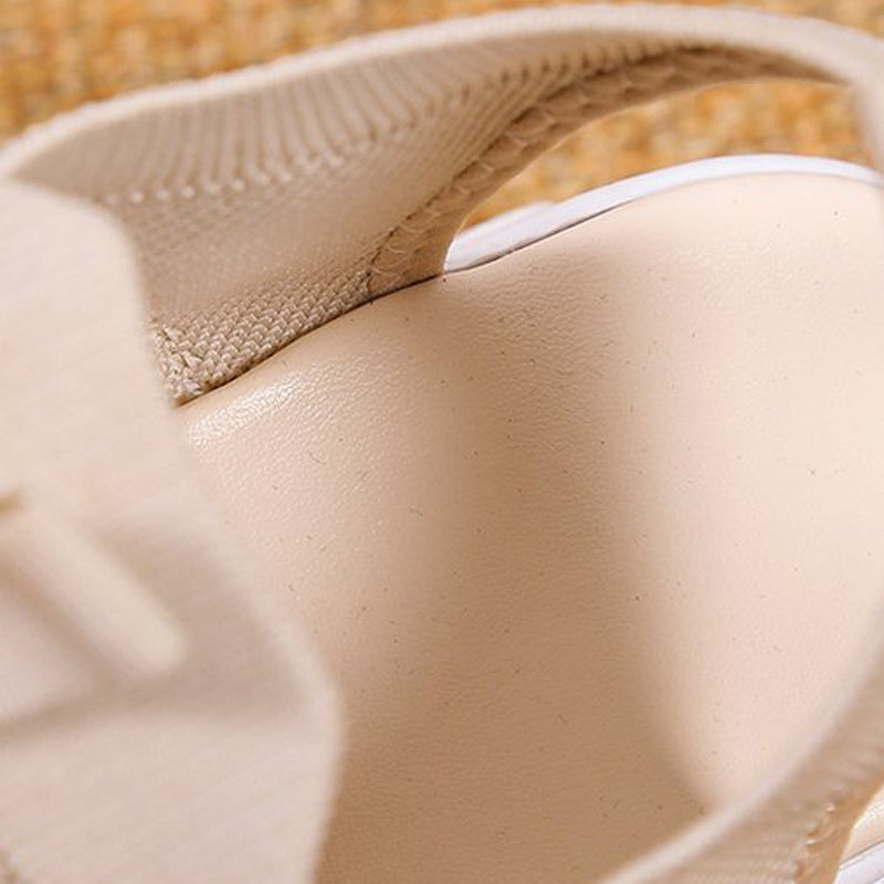 Lace Up Fish Mouth Platform Casual Women's Sandals-ABOXUN