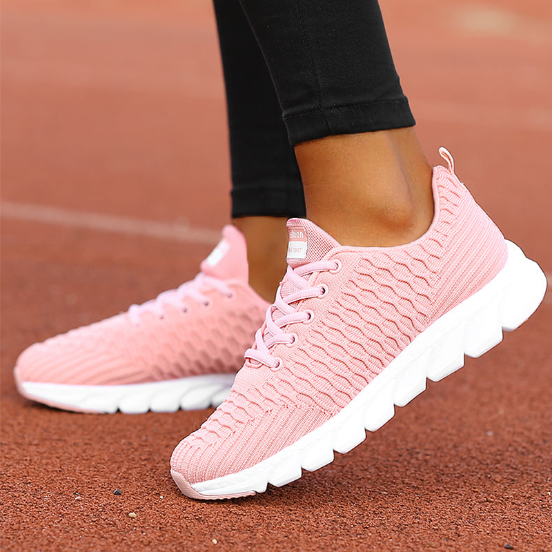 Ladies Flyknit Lightweight Walking Shoes-ABOXUN