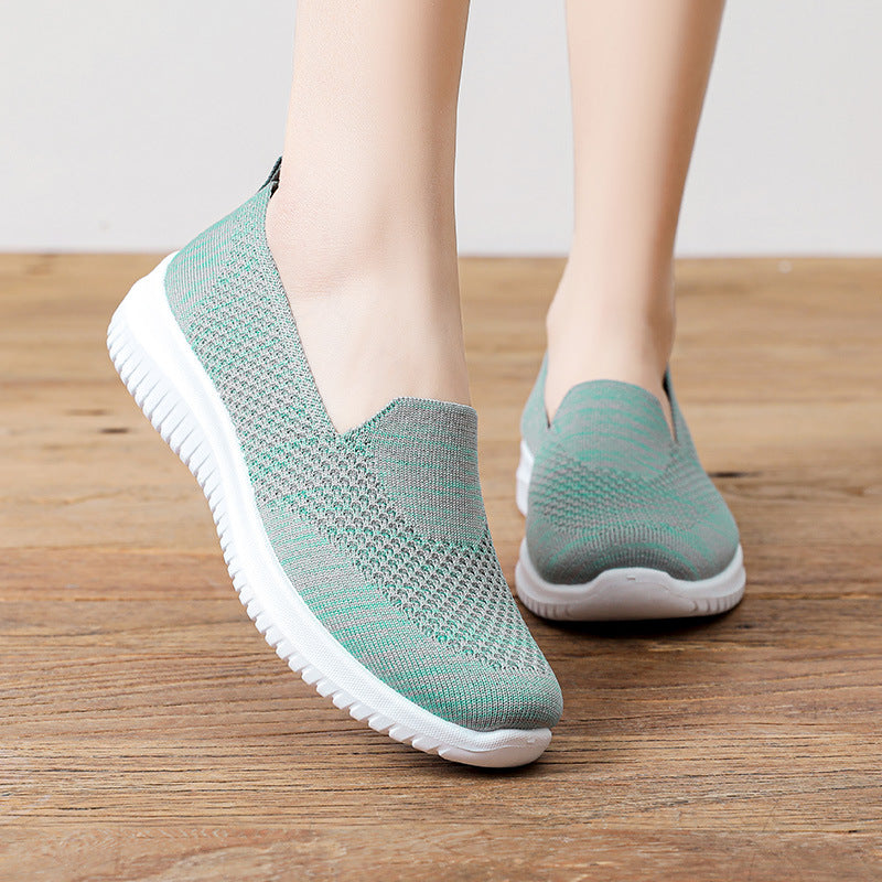 2022 new flying woven women's shoes-ABOXUN