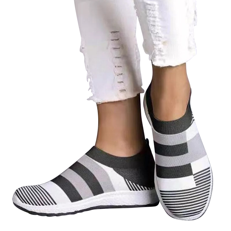 Women Breathable Platform Flats Bunion Corrector Slip On Shoes-ABOXUN