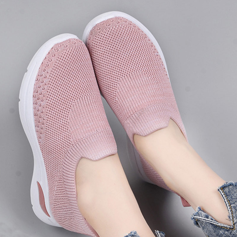 Summer Breathable Mesh Slip-On Flat Sneakers-ABOXUN
