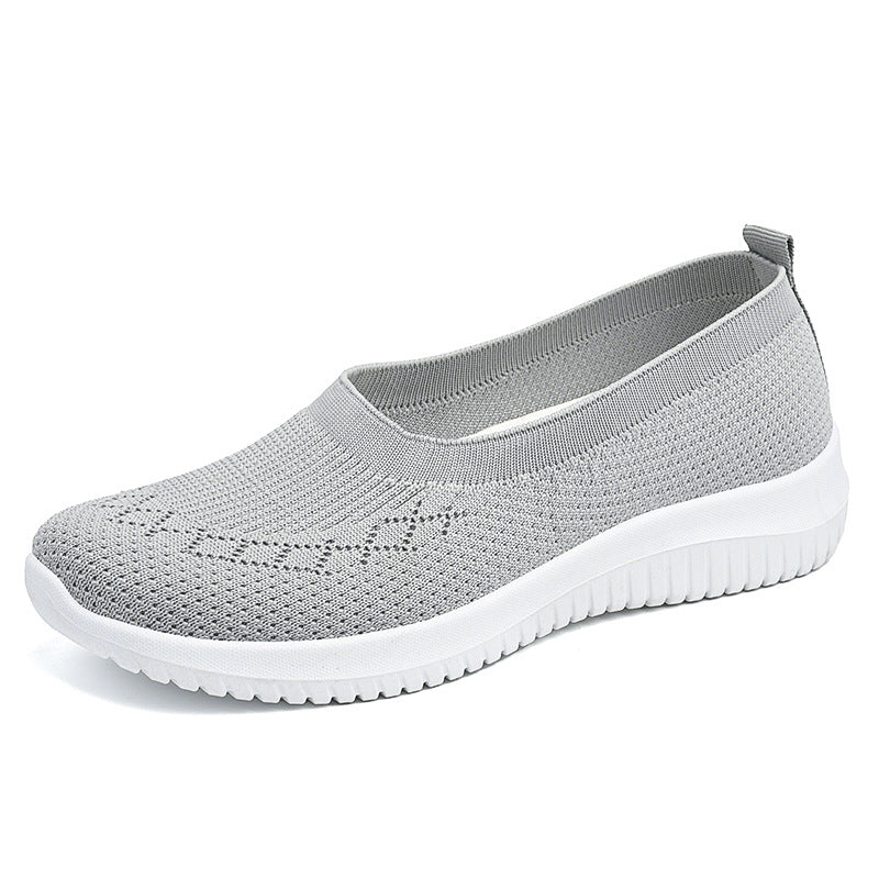 Slip-on flat casual breathable women's shoes-ABOXUN