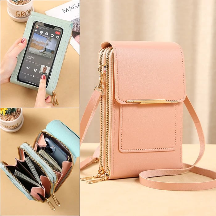 ✨Anti-Theft RFID Protection + Phone Compartment .🎁Anti-Theft Leather Bag