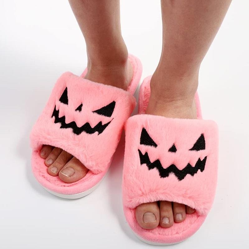 Christmas winter warm cotton home plush slippers-ABOXUN