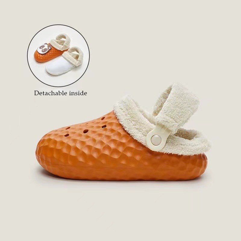Removable Outer Wear Non-slip Waterproof Cotton Slippers-ABOXUN