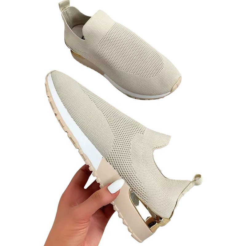 Elastic Slip-on Flat Shoes-ABOXUN