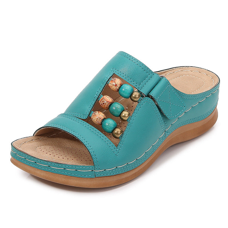 Ladies Summer Beaded Sandals-ABOXUN