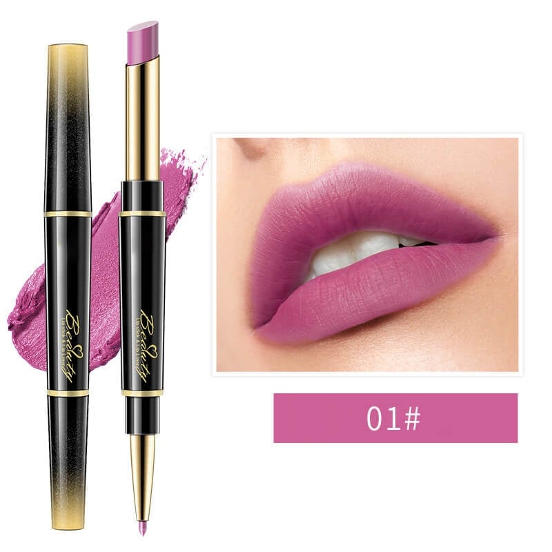 🔥 BIG SALE🔥🔥Double ended lipstick Automatic Lip Liner Matte Waterproof Non-fading Non-stick Lipstick