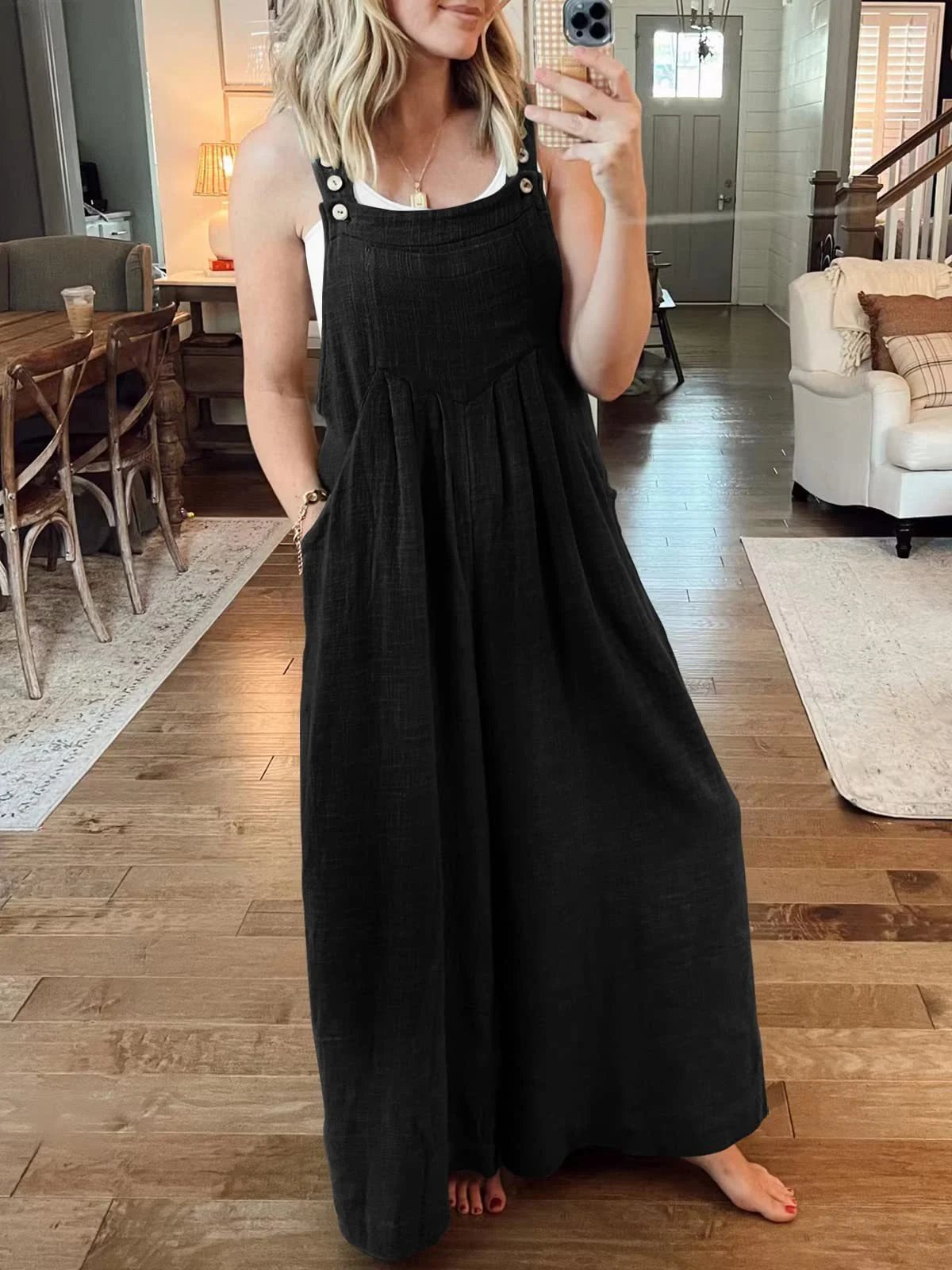 2023 HOT SALE PLUS SIZE WIDE LEG OVERALLS JUMPSUIT(BUY 2 FREE SHIPPING)