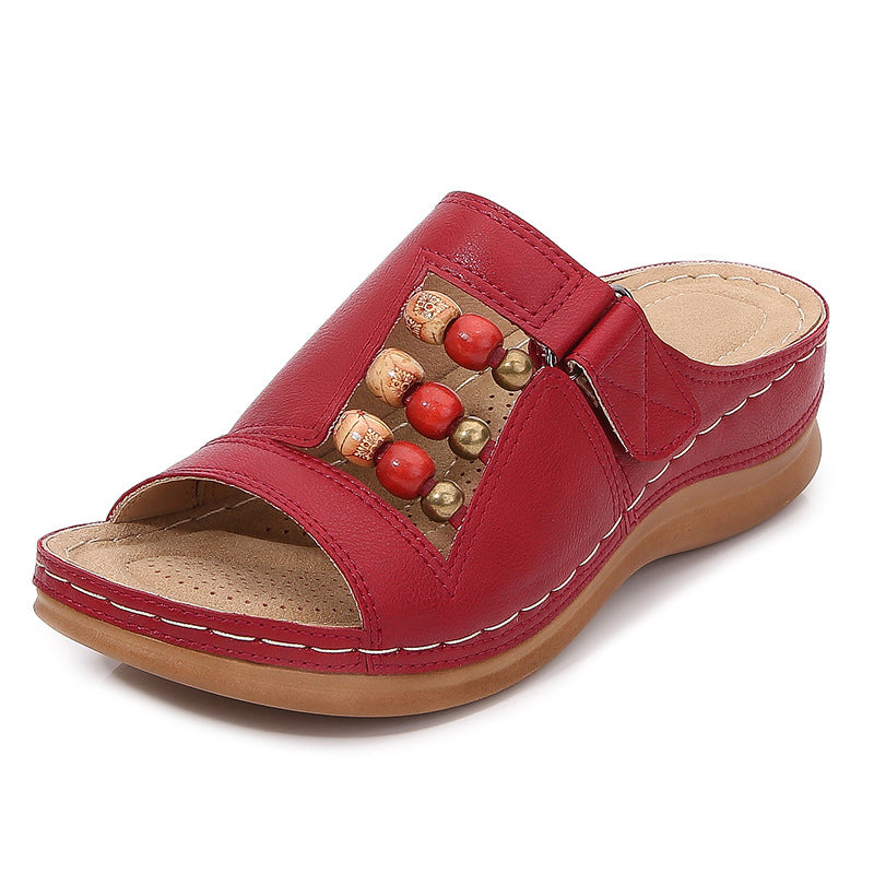 Ladies Summer Beaded Sandals-ABOXUN