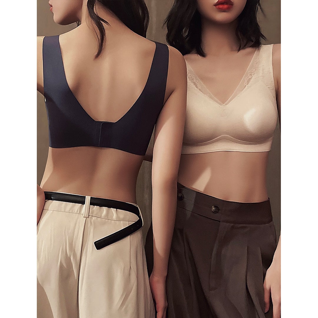 Lace Seamless With Clasp Bralette-ABOXUN