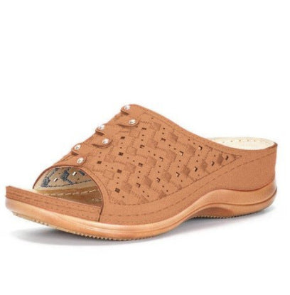 Summer platform carved women's sandals-ABOXUN