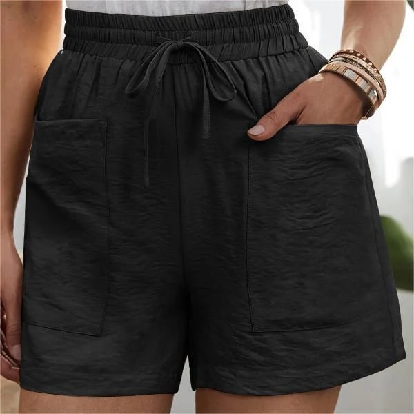 🔥Summer Hot Sale - 49% OFF🔥Solid Two Pockets Loose Casual Short Pants