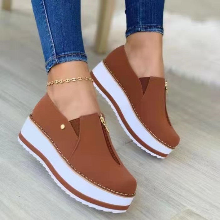2022 autumn thick sole and heightened casual women's shoes-ABOXUN